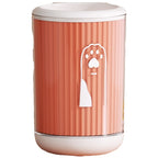 Orange pet paw cleaning cup shown from the front