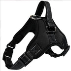 Black breathable no-pull dog harness variant.
