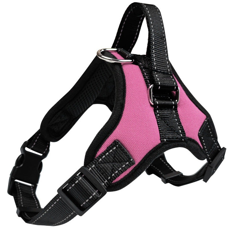 Pink breathable no-pull dog harness variant.
