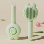 Green pet massage and deshedding comb variant.